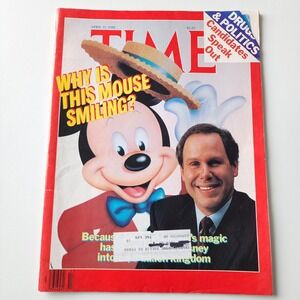 Time Magazine April 25 1988 Mickey Mouse Michael Eisner Disney Vintage News